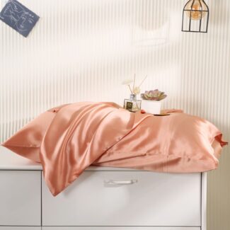 La Taie D'oreiller Pure soie de mûrier (Rose gold)