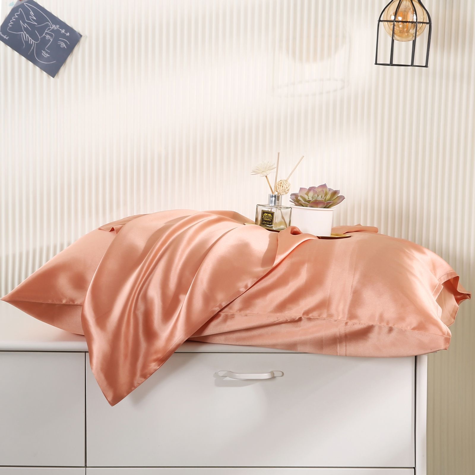 La Taie D'oreiller Pure soie de mûrier (Rose gold)
