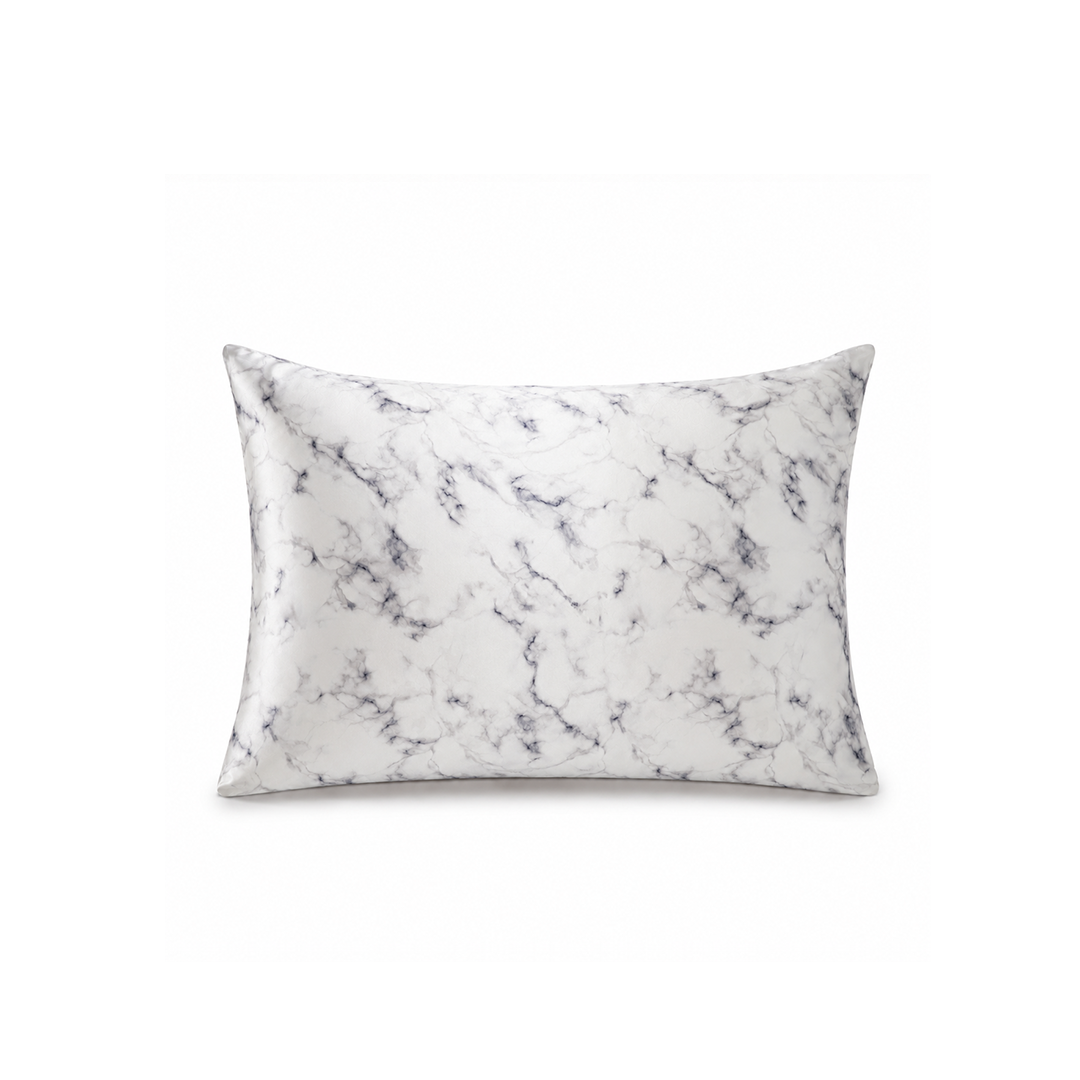 La Taie D'oreiller Pure soie de mûrier (Gris marbré)