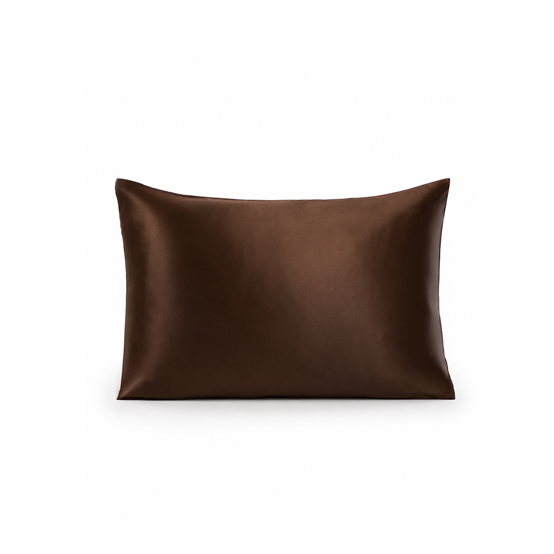 La Taie D'oreiller Pure soie de mûrier (Marron)